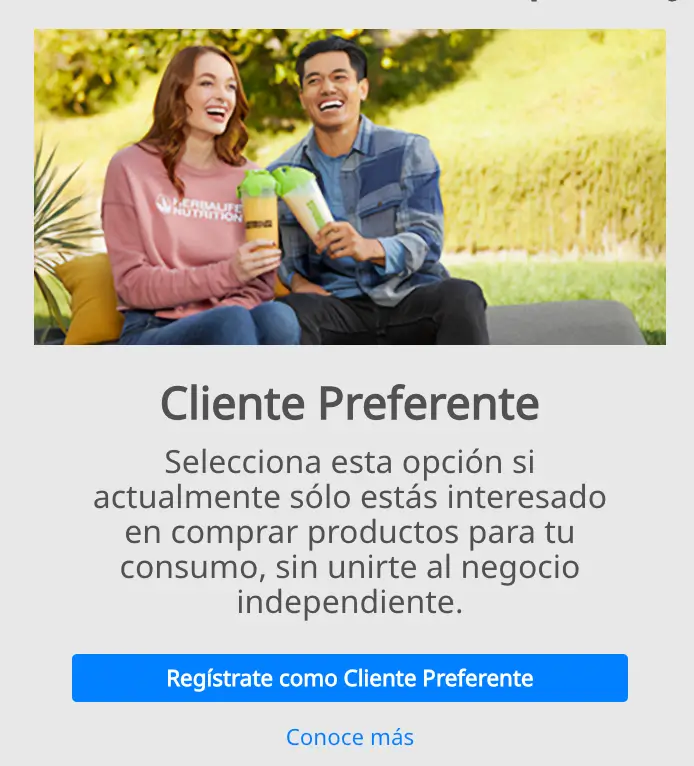 Seleccionar tipo de membresía